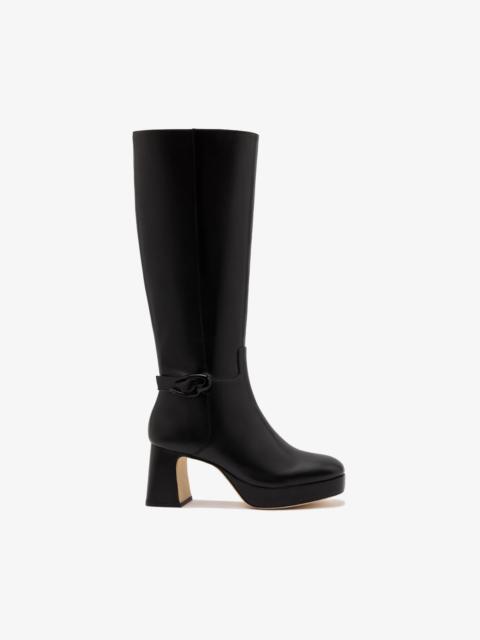 Larroudé Dolly Verona Hi Boot In Black Leather