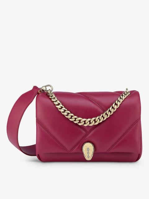 BVLGARI Serpenti Cabochon Maxi Chain quilted leather cross-body bag