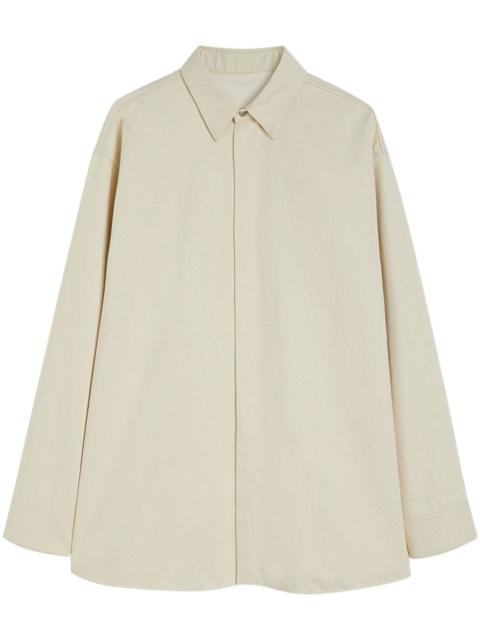 Jil Sander logo-patch denim shirt
