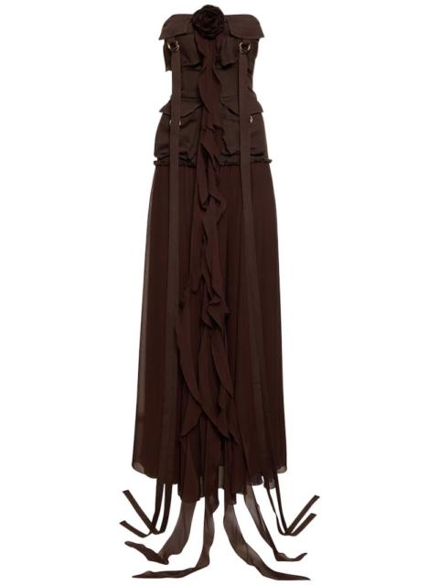LVR Exclusive silk georgette long dress