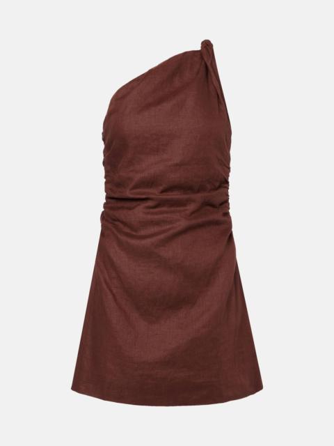 FAITHFULL Marga one-shoulder linen minidress