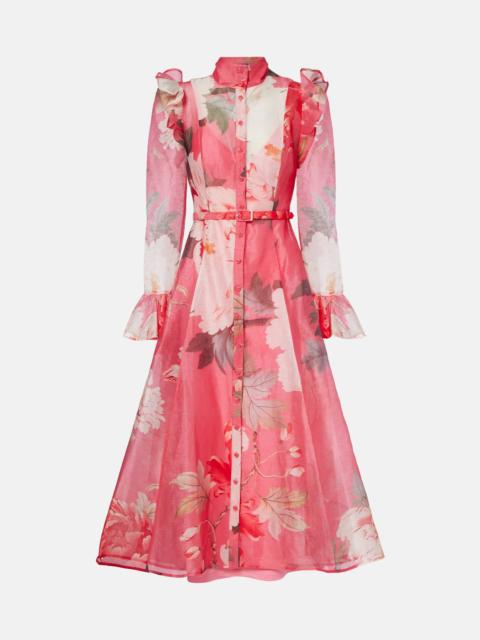 LEO LIN Katrina floral midi dress