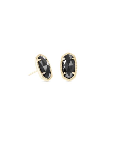 KENDRA SCOTT Ellie Gold Stud Earrings in Black