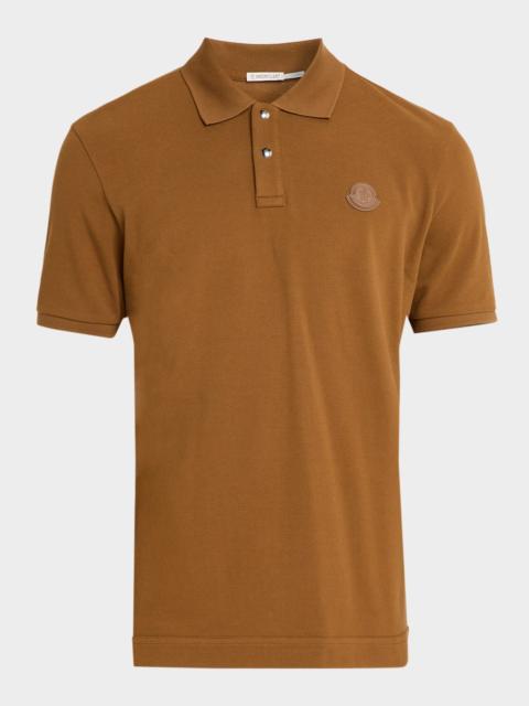 Moncler Men's Logo Patch Short-Sleeve Polo Shirt