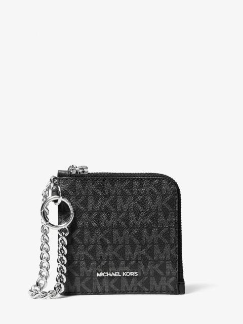 MICHAEL KORS Jet Set Travel Medium Signature Logo Chain Wallet