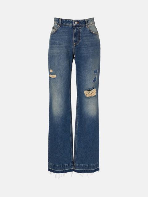 Dolce & Gabbana Distressed straight jeans