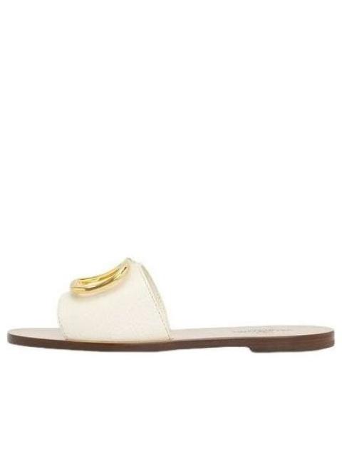 Valentino (WMNS) Valentino Calfskin Point Vlogo Signature Slide 'Ivory' S0M21HWS098