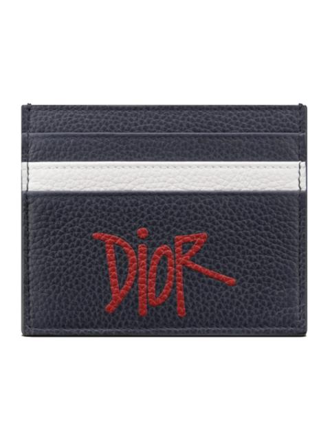 Dior Dior And Shawn Flat Card Holder Navy