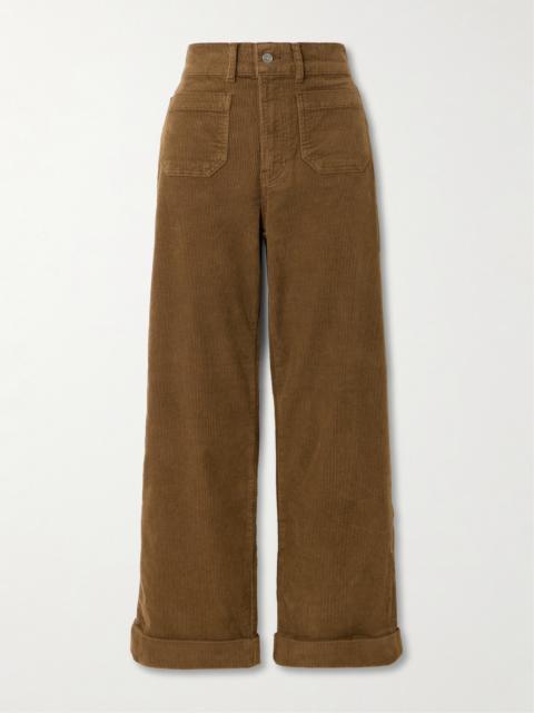 FRAME The 70s Cropped Cotton-blend Corduroy Wide-leg Pants