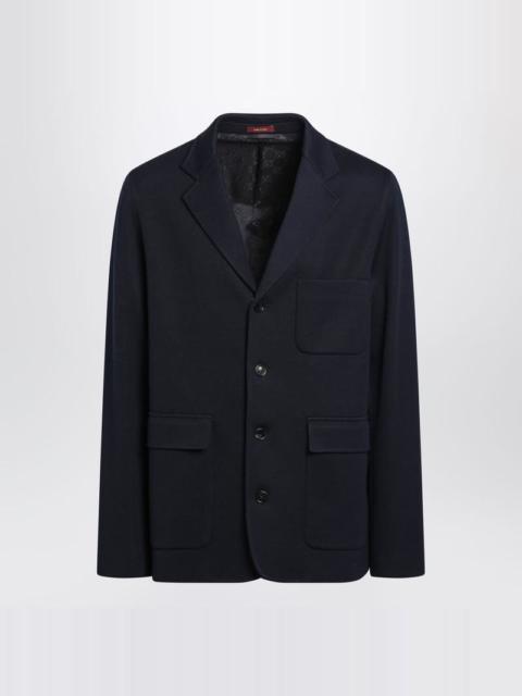 Gucci Blue Single-Breasted Jersey Jacket