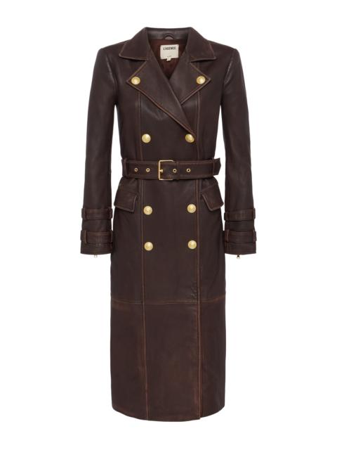 L'AGENCE Celina Leather Trench Coat