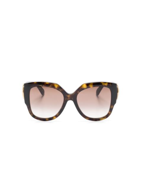 GUCCI logo-plaque round-frame sunglasses