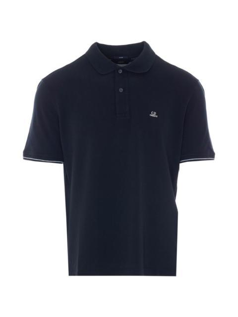 C.P. Company logo-patch piqué polo shirt