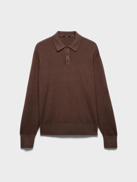 7 For All Mankind LONG SLEEVE POLO in Wool