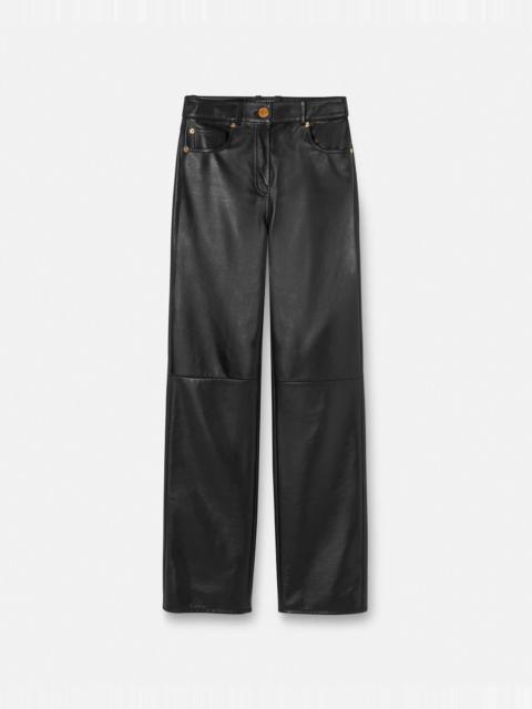 VERSACE Medusa Leather Trousers