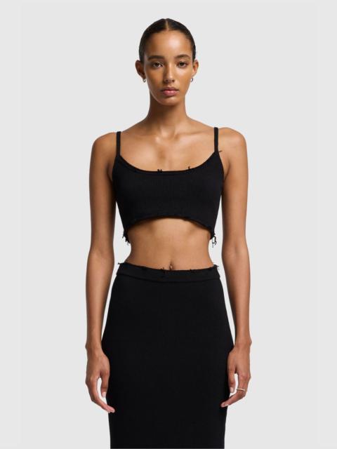 7 For All Mankind CROPPED TANK in Cotton