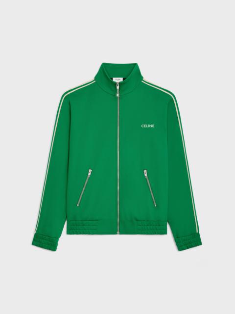 CELINE triomphe teddy jacket in double face jersey | REVERSIBLE