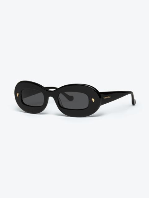 Nanushka GIMMA - Oval-frame sunglasses - Black