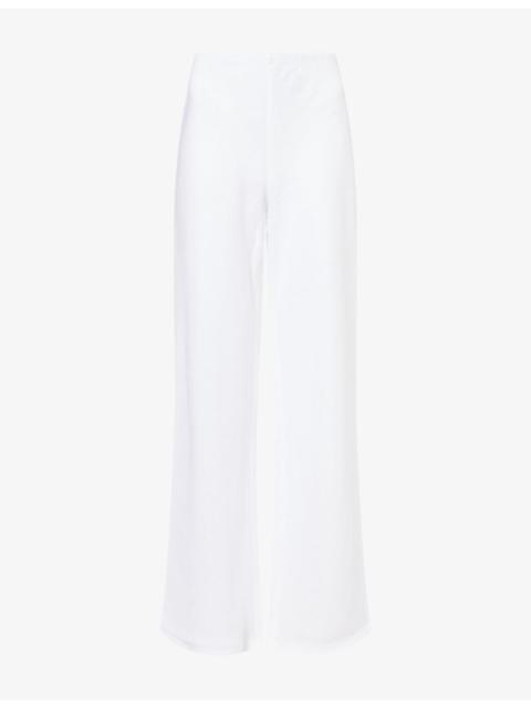 Reformation Gale Straight-Leg Linen Trousers