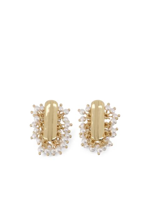 self-portrait pearl-cluster earrings