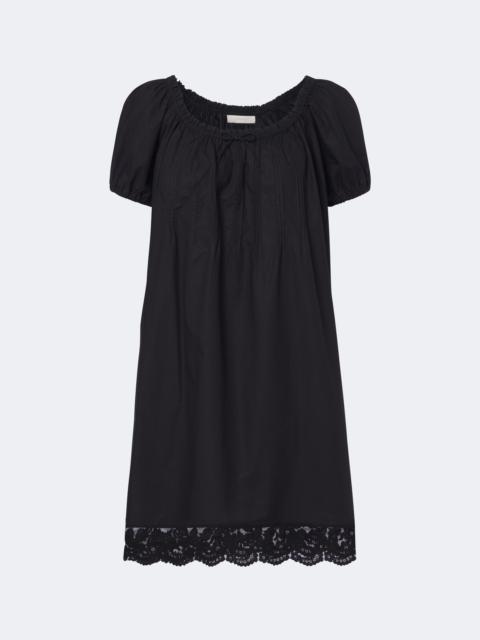 FAITHFULL Conca lace-trimmed cotton minidress