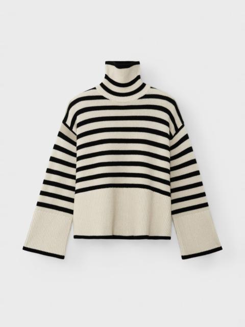 Totême Signature stripe turtleneck light sand