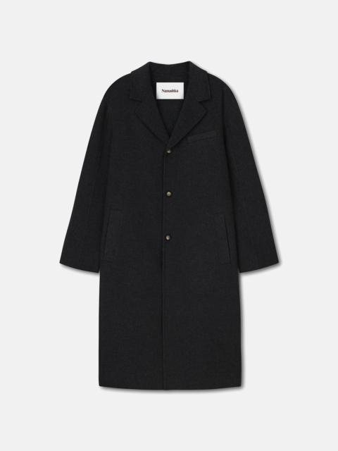 Nanushka Double Wool And Silk Car Coat
