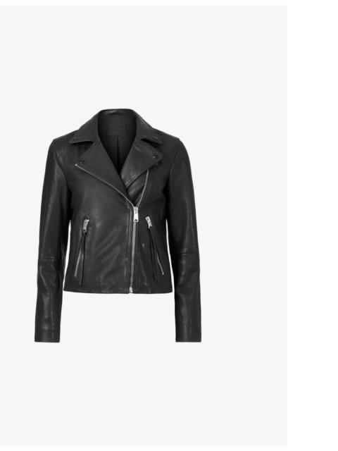 ALLSAINTS Dalby slim-fit metal-hardware leather jacket