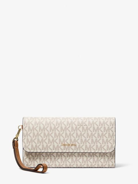 MICHAEL KORS Jet Set Medium Signature Logo Smartphone Wristlet