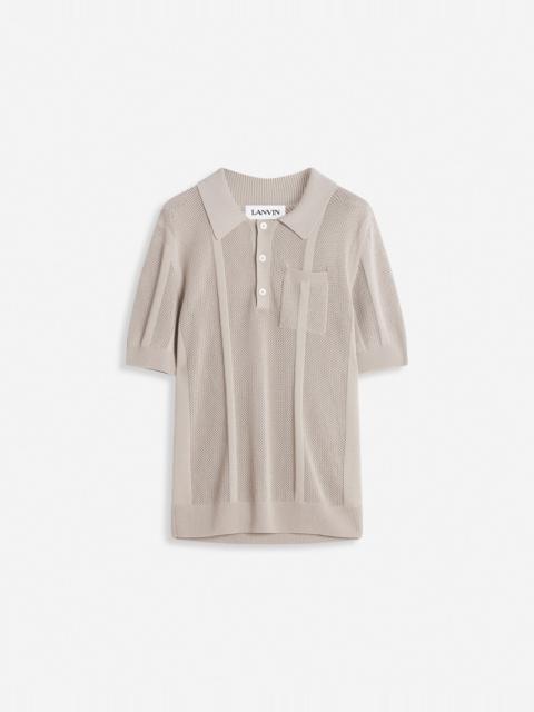 Lanvin OPENWORK KNIT POLO SHIRT