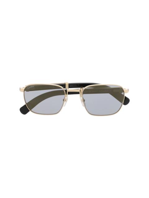 square-frame tinted sunglasses