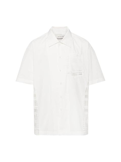 FENG CHEN WANG embroidered panelled shirt
