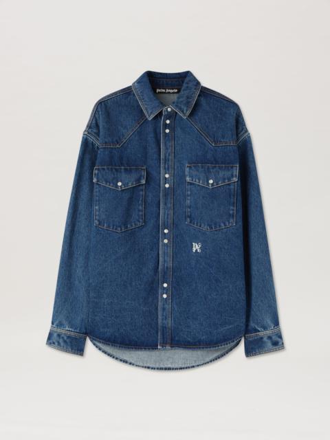 Palm Angels Monogram Denim Shirt