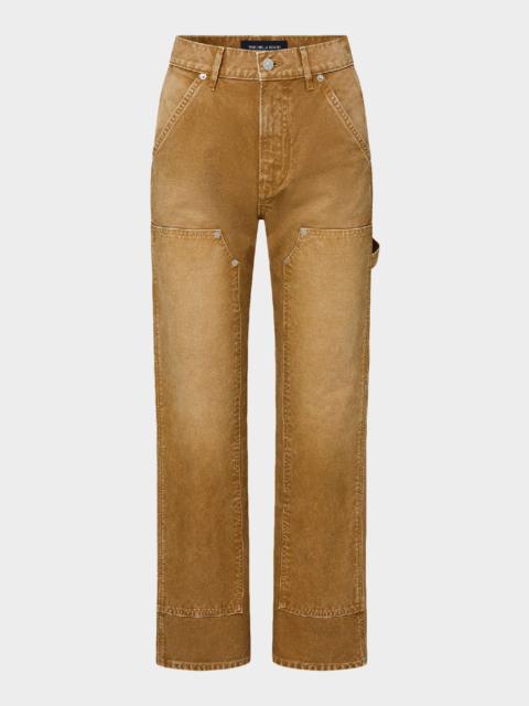 VERONICA BEARD Dylan High-Rise Straight Ankle Jeans