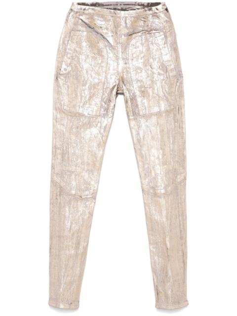 Rick Owens cracked-effect trousers