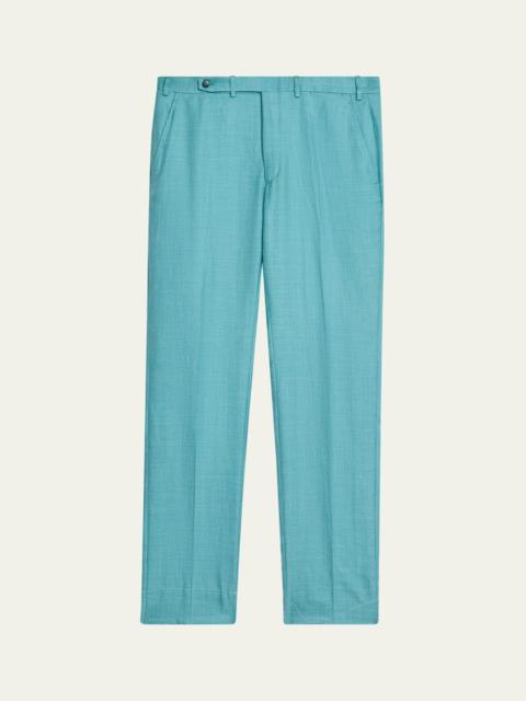 Brioni Men's WWX 80th Anniversary Lambda Flat-Front Trousers