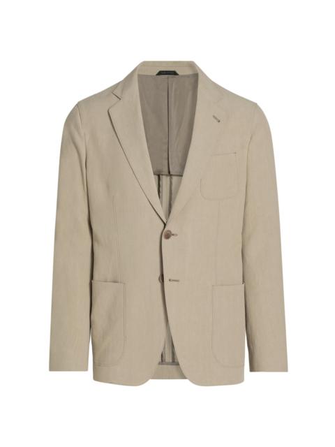 GIORGIO ARMANI Men's Upton Linen Jacket - Solid Light