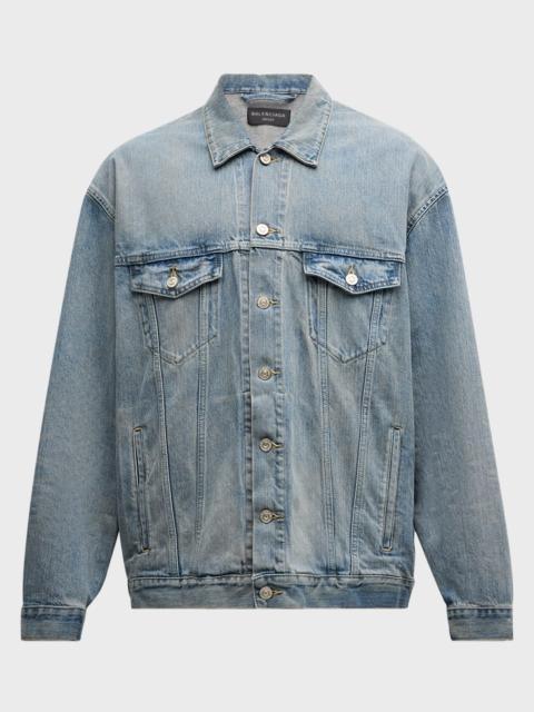 BALENCIAGA Men's Oversized Denim Jacket