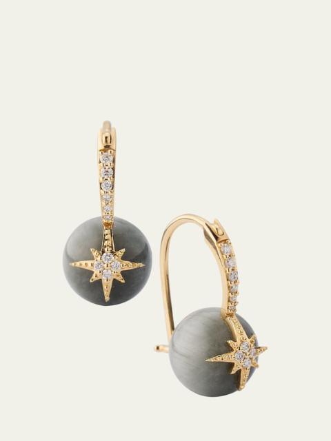 SYDNEY EVAN 14K Pave Starburst Bead Earrings