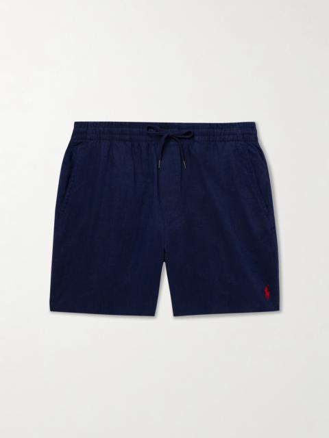 Polo Ralph Lauren Prepster Straight-Leg Logo-Embroidered Linen Drawstring Shorts