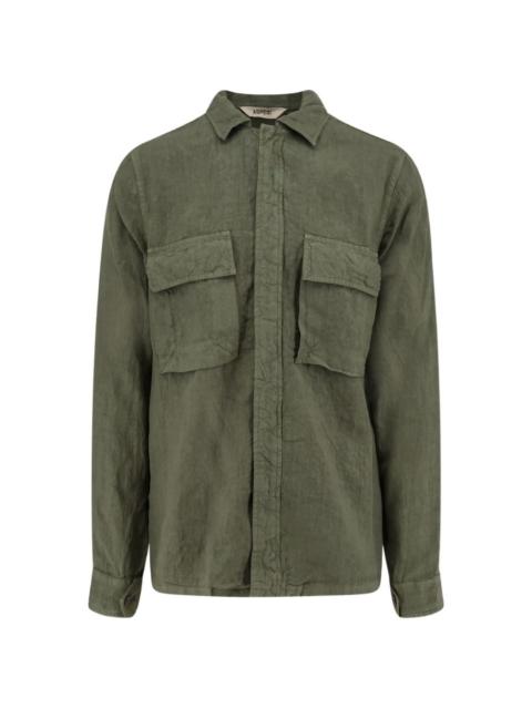 Aspesi slub-texture chest-pocket shirt