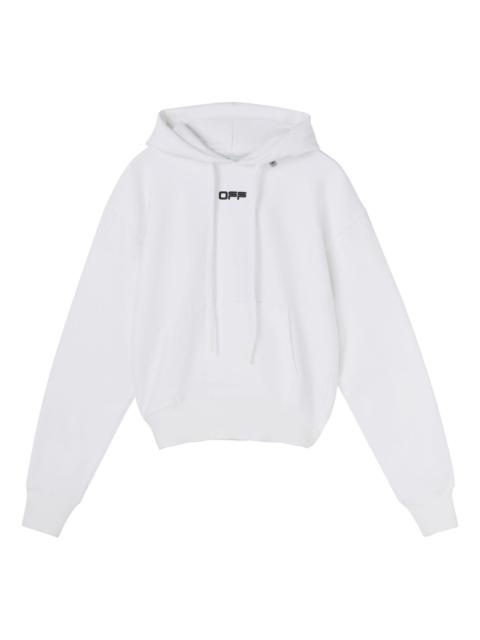 Off-White Men's Off-White White Wavy Logo Slogan Printing OMBB037R20E300040110