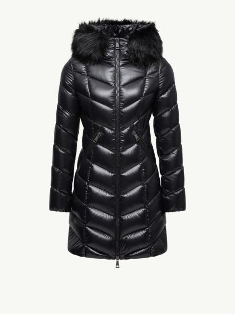 Moncler Fulmarus Faux Fur-Trimmed Hooded Long Down Jacket