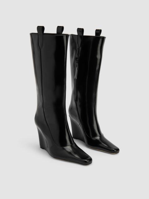 BY FAR Drama Semi Patent Knee-High Boot