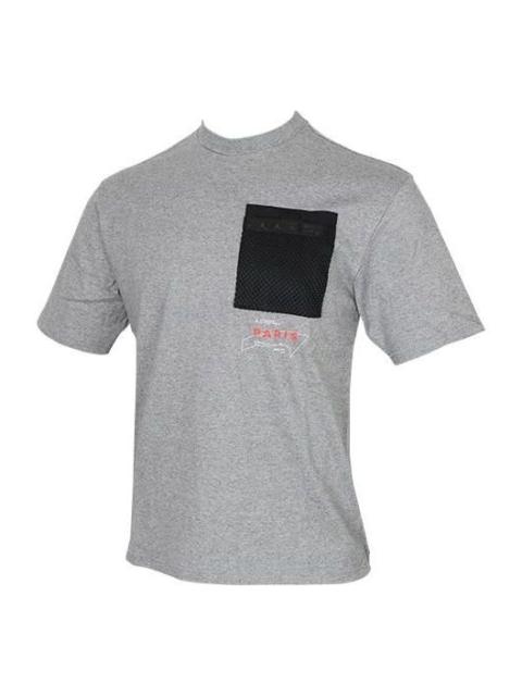 Nike Men's Nike Alphabet Printing Logo Round Neck Short Sleeve Gray T-Shirt DM3103-010