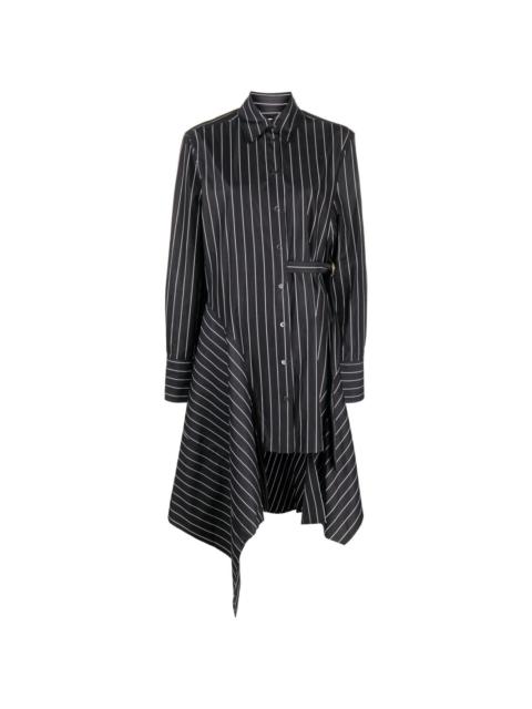 JW Anderson asymmetric striped cotton shirtdress