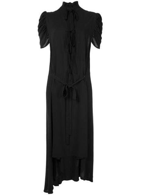 Ann Demeulemeester ruffled neck asymmetric dress