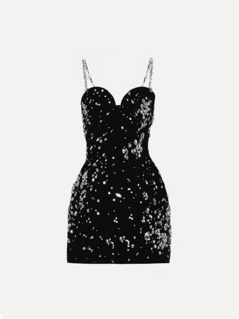 CRYSTAL CLUSTER EMBROIDERED DRESS