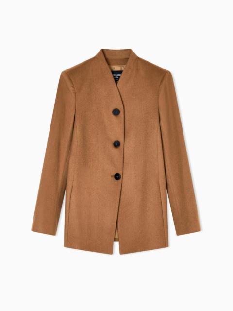 GIORGIO ARMANI SINGLE-BREASTED JACKET IN VICUÑA WOOL