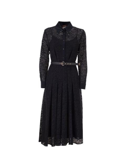 Max Mara Mstricordo lace pleated shirt midi dress